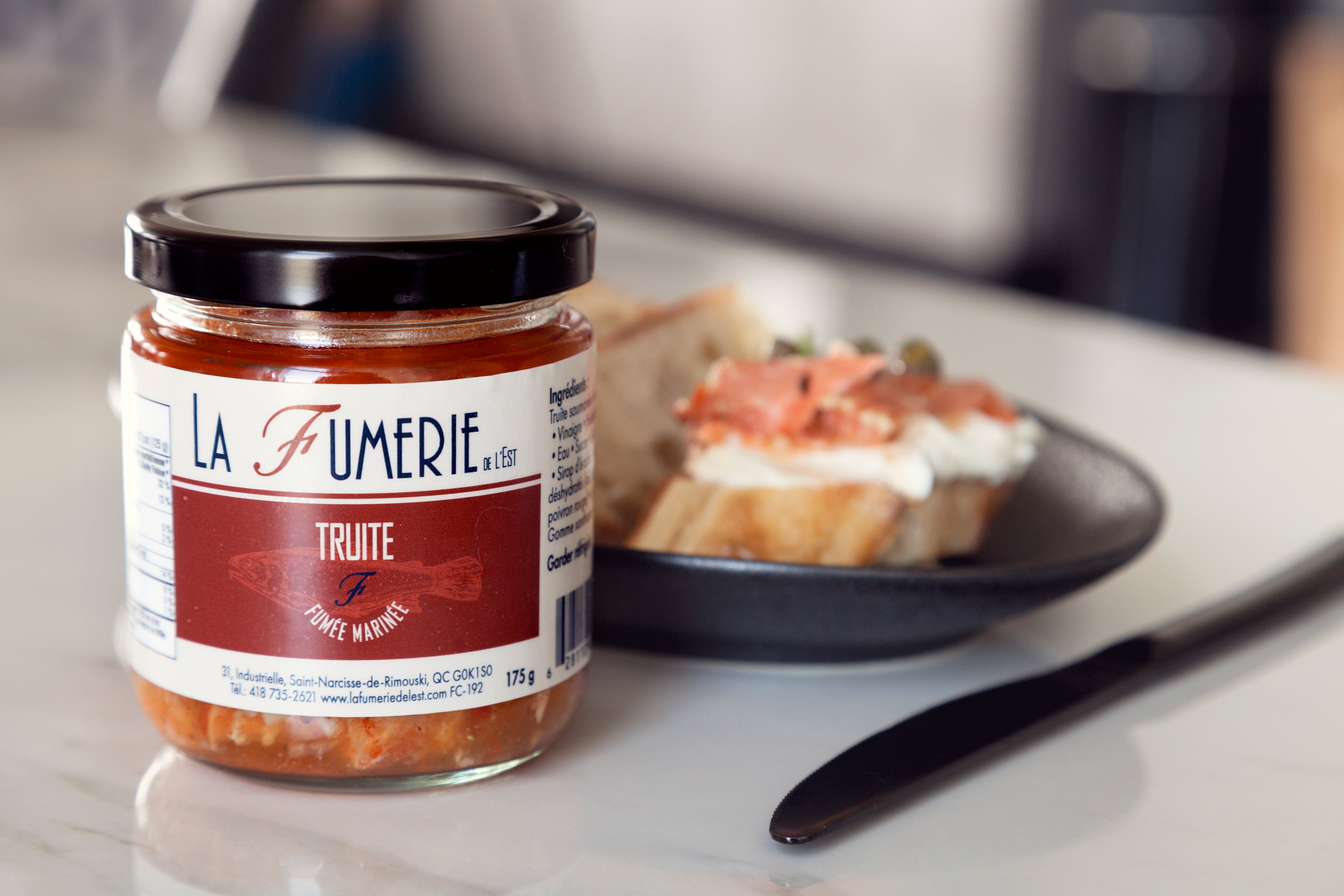 Pot truite fumée marinée 175g